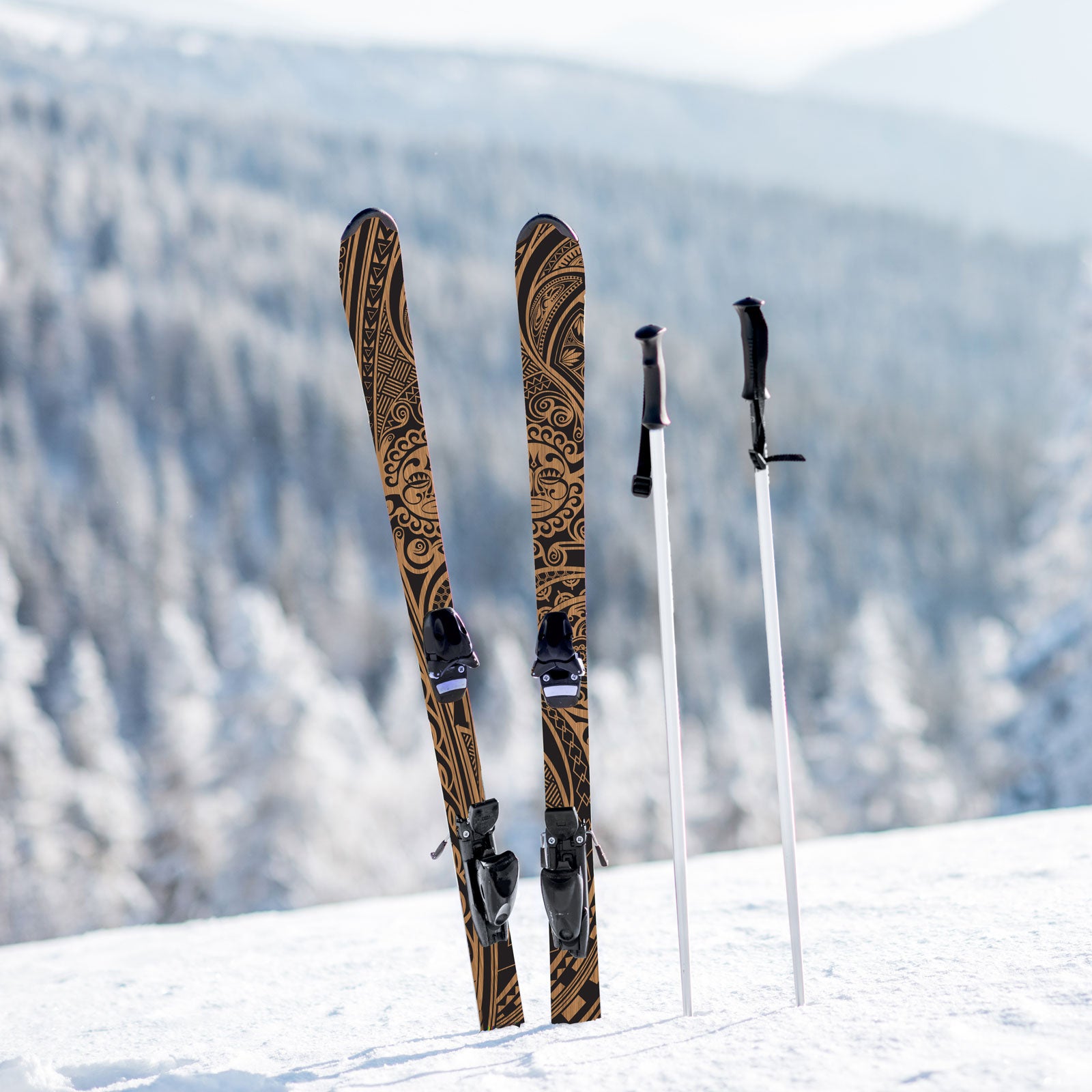 Custom Ski Wraps - Tribal