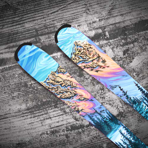 Custom Ski Wraps - Big Sky - designed by Ella Kuzyk