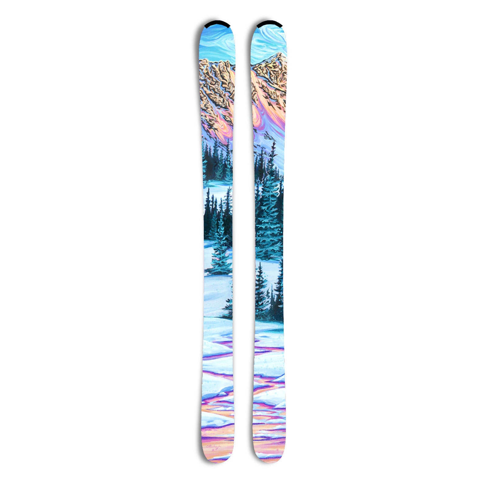 Custom Ski Wraps - Big Sky - designed by Ella Kuzyk