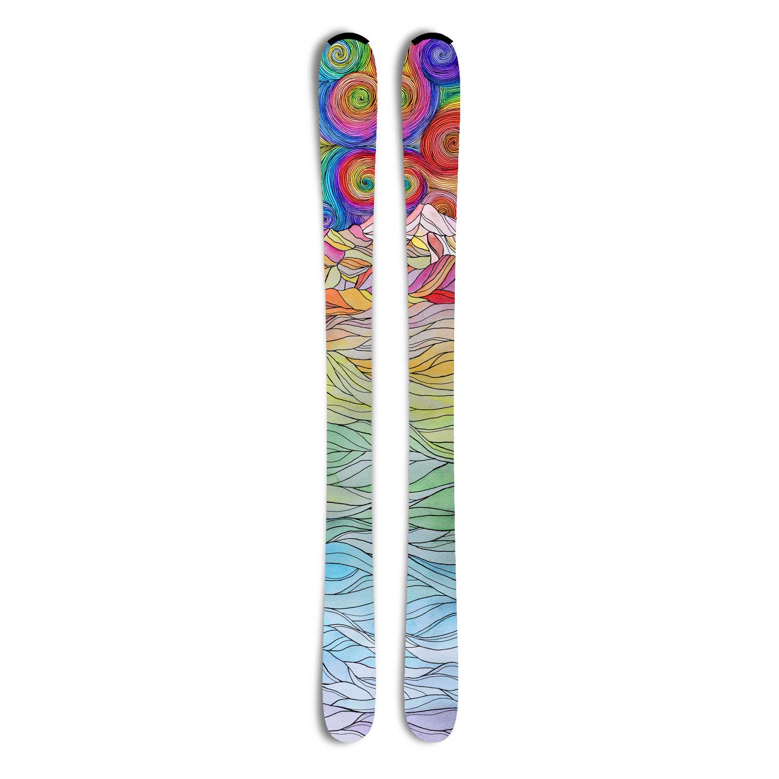 Custom Ski Wraps - Swirly Dream - designed by Marley Siefert