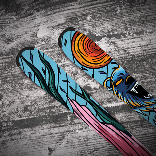 Custom Ski Wraps - Blue Bear