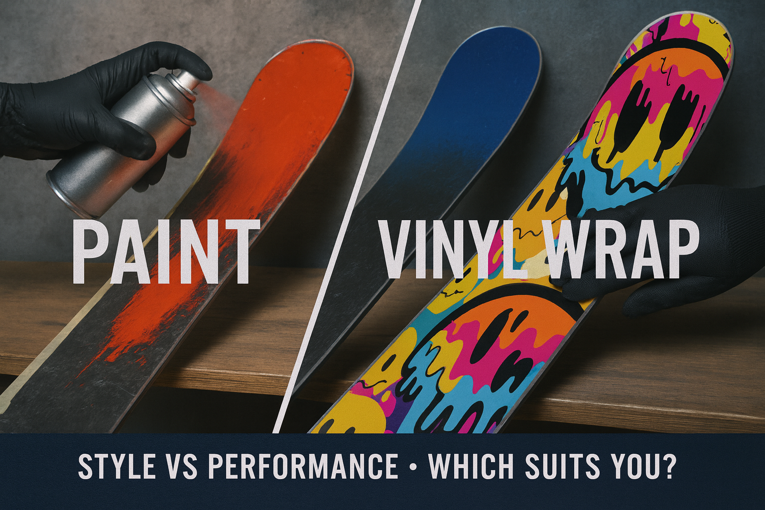 Paint vs. Wrap: The Smart Way to Customize Your Skis or Snowboard