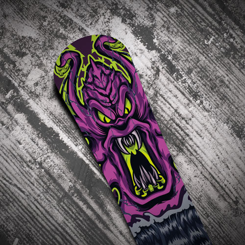 Monster  This snowboard wrap is custom designed by Sick Grab designers.
