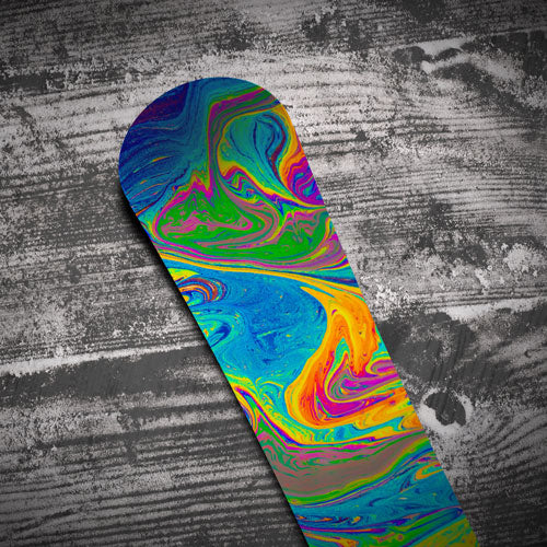 Psychedelic  This snowboard wrap is custom designed by Sick Grab designers.