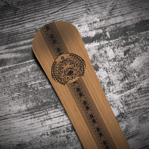 Polynesian  This snowboard wrap is custom designed by Sick Grab designers.