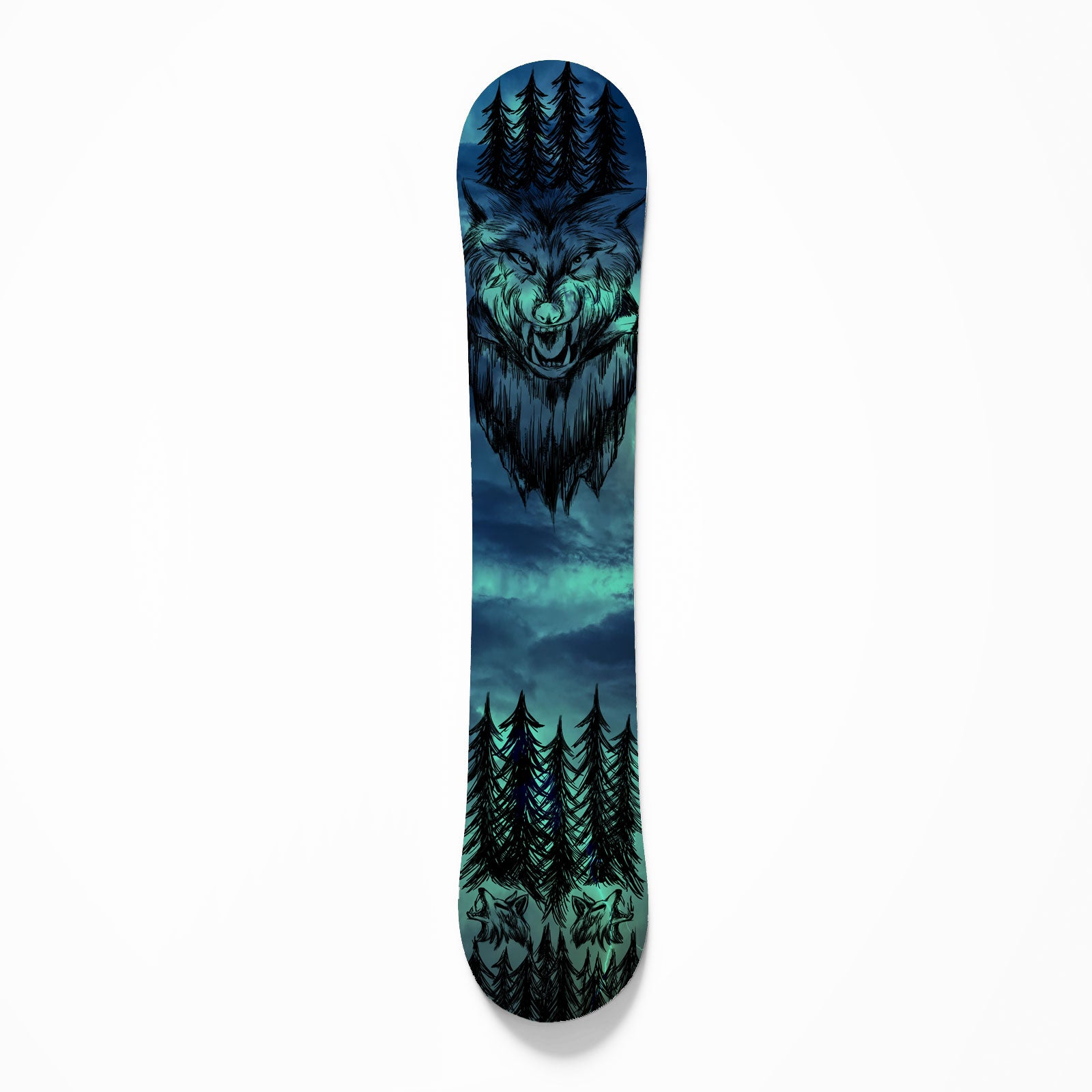 Custom Snowboard Wraps - Stormy Wolf