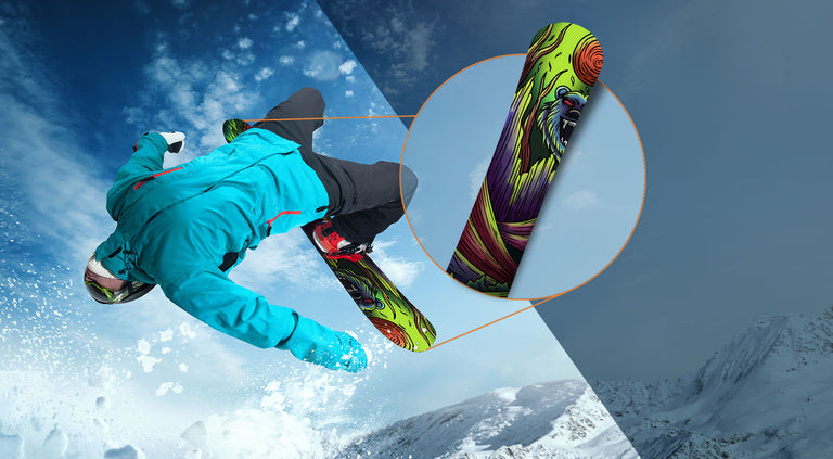 Snowboard Designs | The highest quality ski and snowboard wraps. Fully customized wraps to protect your skis and snowboard. Print any design, photos, and images you want or choose from our designs. 